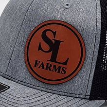 Load image into Gallery viewer, Genuine Top Grain Leather Patch Hats, Custom Engraved, R112 or YP