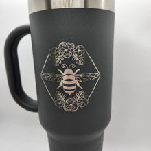 Load image into Gallery viewer, 40 oz. Engraved Travel Mug w/ Flip Lid & Straw