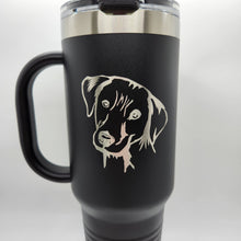 Load image into Gallery viewer, 40 oz. Engraved Travel Mug w/ Flip Lid & Straw