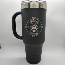 Load image into Gallery viewer, 40 oz. Engraved Travel Mug w/ Flip Lid & Straw