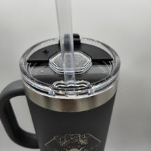Load image into Gallery viewer, 40 oz. Engraved Travel Mug w/ Flip Lid & Straw