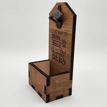 Load image into Gallery viewer, Wall Mounted Bottle Opener with Cap Catcher (Customizable)