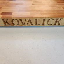 Load image into Gallery viewer, 22"x13"x1.5" End Grain Maple Cutting Board Personalized