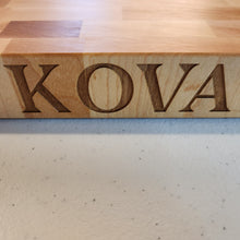 Load image into Gallery viewer, 22"x13"x1.5" End Grain Maple Cutting Board Personalized