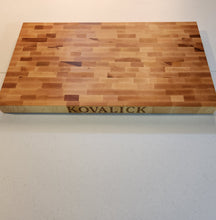 Load image into Gallery viewer, 22"x13"x1.5" End Grain Maple Cutting Board Personalized