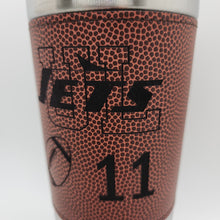 Load image into Gallery viewer, 20oz.  Football Leatherette Tumbler Engraved