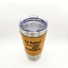 Load image into Gallery viewer, 20oz. Leatherette Tumbler Engraved