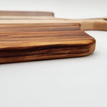 Load image into Gallery viewer, 26"x13"x.875" Curly Ambrosia Maple & Canary Wood Charcuterie Board