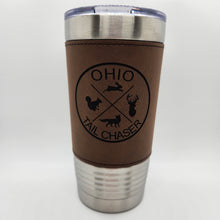 Load image into Gallery viewer, Ohio Tail Chaser 20 oz. Leather Tumbler
