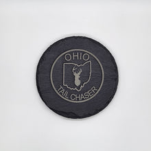 Load image into Gallery viewer, Ohio Tail Chaser Slate Coasters; Set of 4
