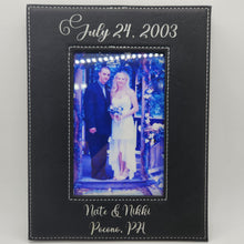 Load image into Gallery viewer, 4x6 Leatherette Picture Frame Engraved