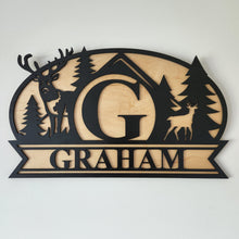 Load image into Gallery viewer, Personalized Monogram Deer Sign