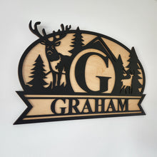Load image into Gallery viewer, Personalized Monogram Deer Sign
