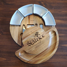 Load image into Gallery viewer, 13" Round Personalized Acacia Charcuterie Board