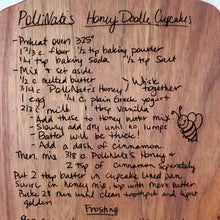 Load image into Gallery viewer, 13.5x7 Engraved Handwritten Recipe/Artwork Walnut Cutting Board