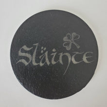 Load image into Gallery viewer, Acacia Wood & Slate Serving Board/Coaster Set Personalized