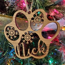 Load image into Gallery viewer, Personalized Pet Paw Ornaments (5 styles)