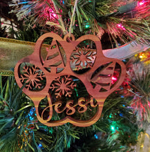 Load image into Gallery viewer, Personalized Pet Paw Ornaments (5 styles)
