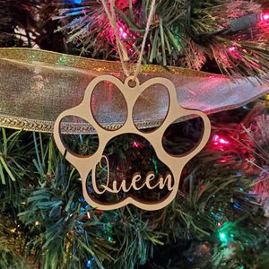 Personalized Pet Paw Ornaments (5 styles)