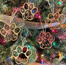 Load image into Gallery viewer, Personalized Pet Paw Ornaments (5 styles)
