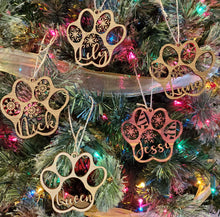 Load image into Gallery viewer, Personalized Pet Paw Ornaments (5 styles)