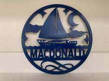 Load image into Gallery viewer, Large Personalized Round Wood Signs (Many Designs!)