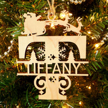 Load image into Gallery viewer, Christmas Monogram Ornament With Name