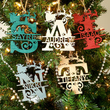 Load image into Gallery viewer, Christmas Monogram Ornament With Name