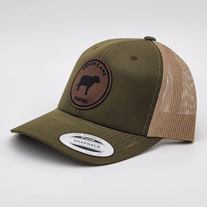 6 Count Premium Leatherette Patch Hats, Custom Engraved