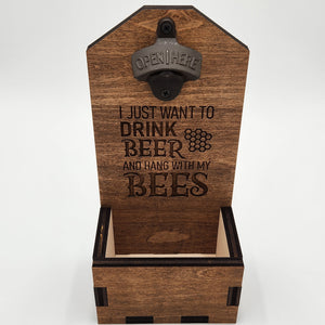 OWC Wall Mounted Bottle Opener with Cap Catcher