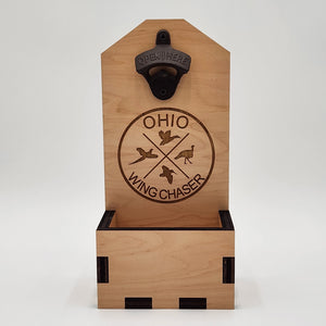 Wall Mounted Bottle Opener with Cap Catcher (Customizable)