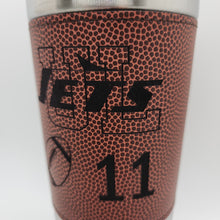 Load image into Gallery viewer, 20oz.  Football Leatherette Tumbler Engraved
