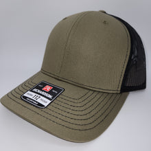 Load image into Gallery viewer, Genuine Top Grain Leather Patch Hats, Custom Engraved, R112 or YP
