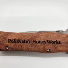 Load image into Gallery viewer, Wooden EDC Knife with Custom Text
