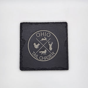 Ohio Tail Chaser Slate Coasters; Set of 4