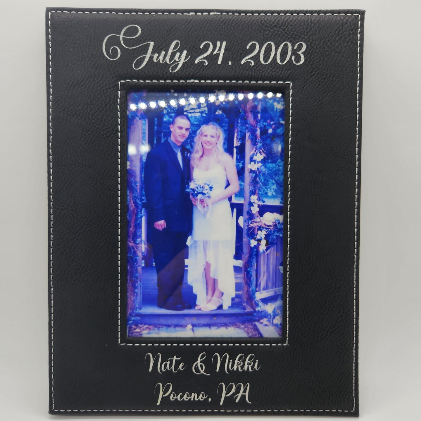 5x7 Leatherette Picture Frame Engraved