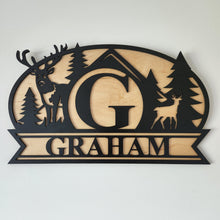 Load image into Gallery viewer, Personalized Monogram Deer Sign
