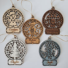 Load image into Gallery viewer, Two Layer Personalized Christmas Ornament with Color Backer (15 designs!)
