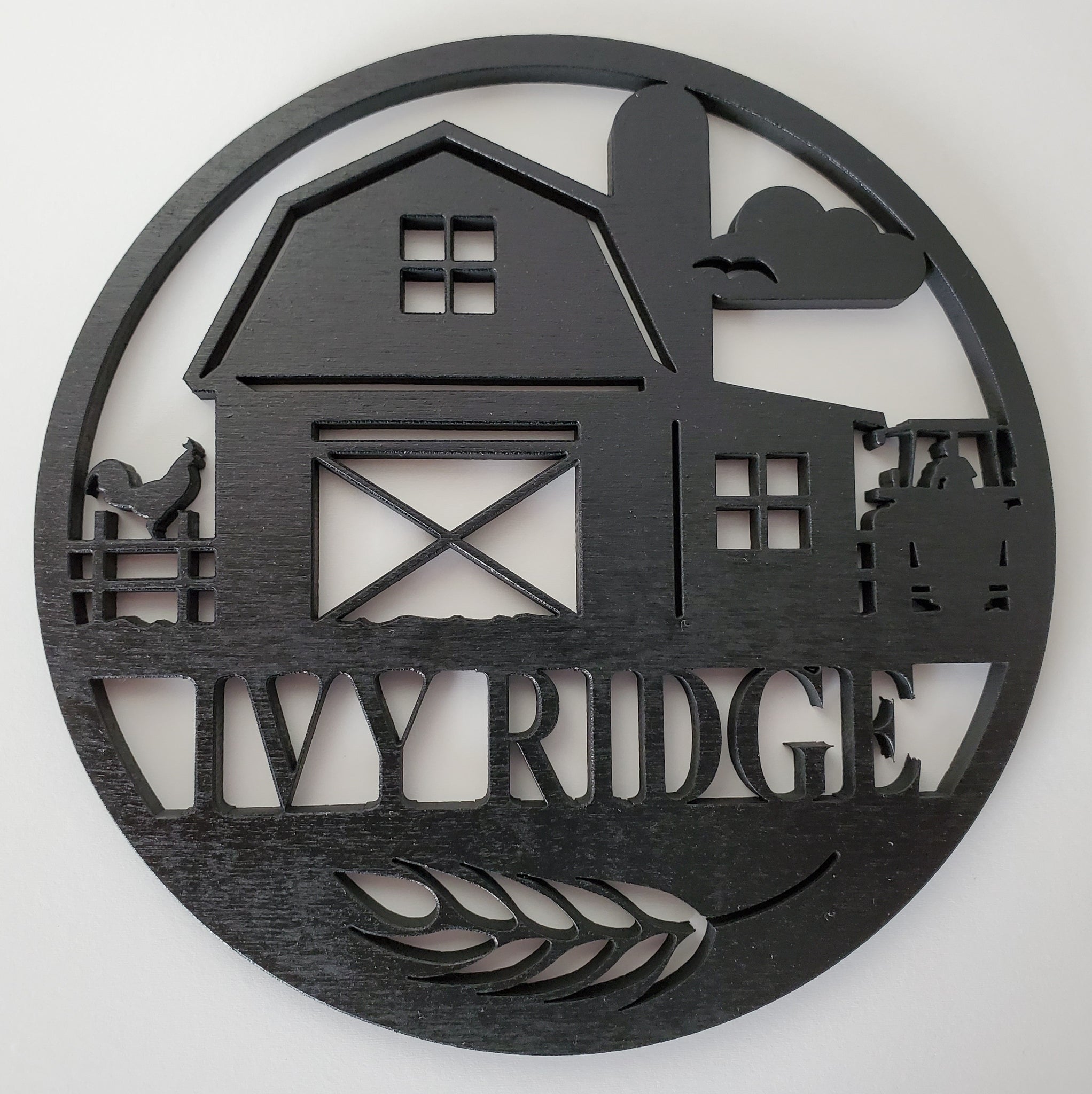 Large Personalized Round Wood Farm Signs (Many Designs!) – PolliNate's ...