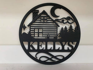 Large Personalized Round Wood Signs (Many Designs!)