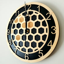 Load image into Gallery viewer, Honeycomb Hex Clock (9&quot; or 12&quot;)
