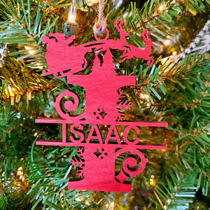 Christmas Monogram Ornament With Name