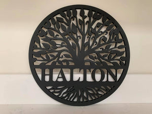 Large Personalized Round Wood Signs (Many Designs!)